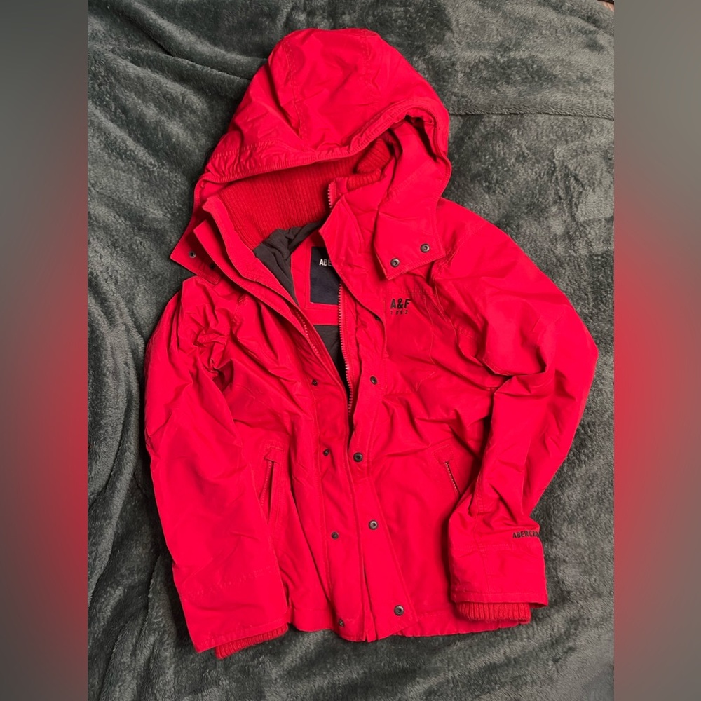 Abercrombie & Fitch Coat Jacket - Red, Medium
